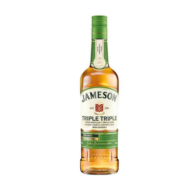 Jameson, Irish Whiskey, 750 ml Bottle, Triple Distilled 40% ABV