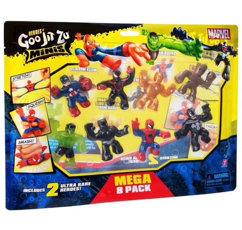 Heroes of Goo Jit Zu Marvel Spider-Verse Action Figure Minis Mega Heroes of Goo Jit Zu Marvel Spider-Verse Action Figure Minis Mega