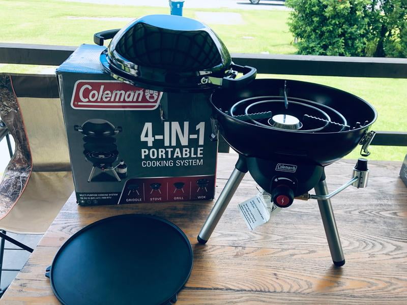 Coleman 4-in-1 Portable Propane Gas Camping Stove, 1 Burner 