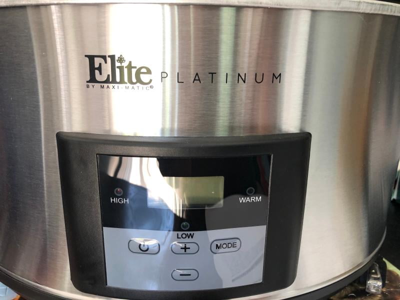 Elite Platinum Platinum 8.5 Qt. Stainless Steel Slow Cooker MST-900V - The  Home Depot