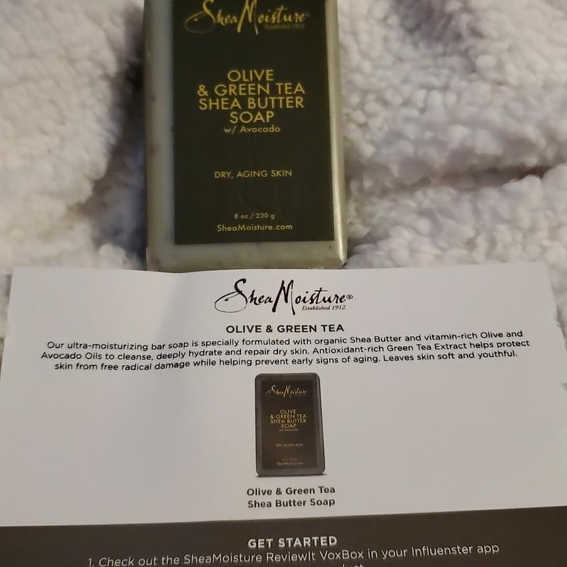 olive and green tea shea butter soap
