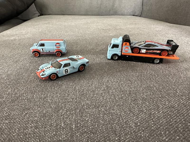 Hot Wheels Premium Collector Display Sets, 3 Cars & 1 Transporter