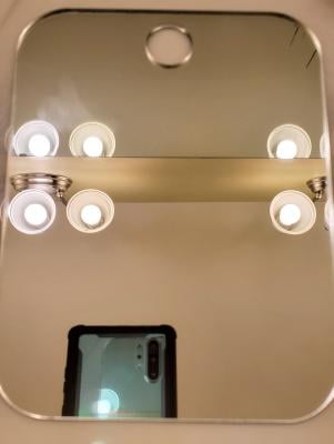 X LARGE Shower Shaving Mirror,Strong Safe Shatter Proof-Travel,Camping FREE Hook