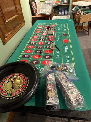 Roulette Wheel Set – 16-Inch Gambling Wheel with Reversible