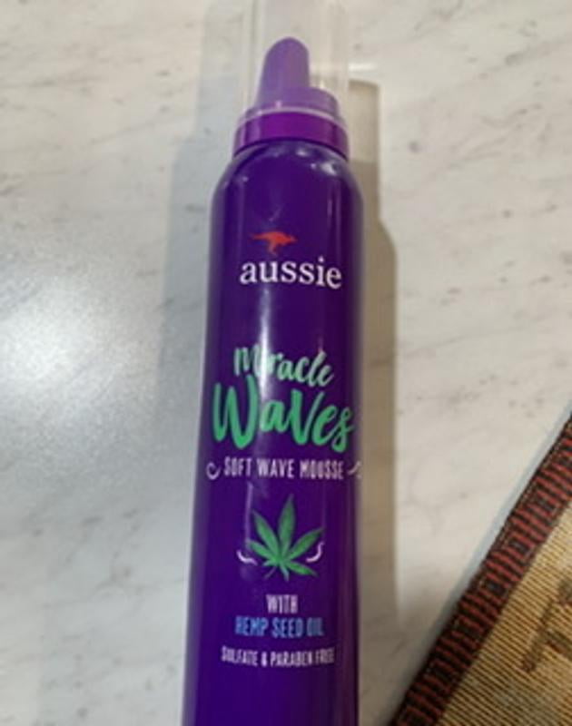 Aussie Miracle Waves Soft Wave Mousse with Hemp Seed Oil, Paraben