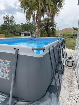 Intex Ultra Frame Rectangular Swimming Pool Set 18'x9'x52