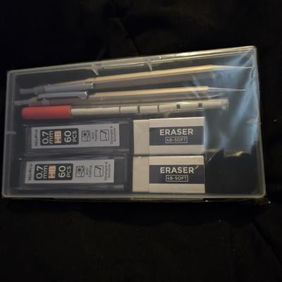 NicPro, Mechanical Pencils Set, 0.7mm HB Lead, with Refill & Case