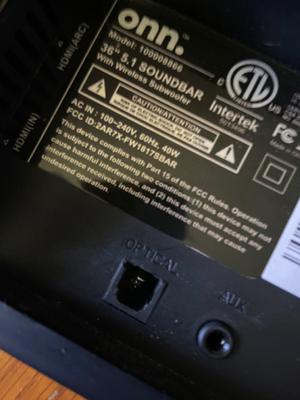 onn soundbar subwoofer