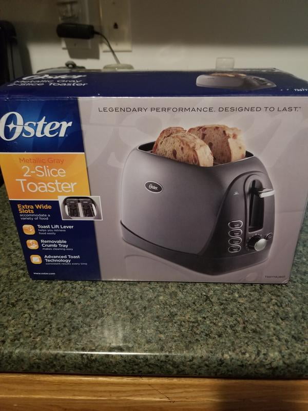 OSTER 6316 Black/Stainless Steel 2 Slice Food Select Long Slot