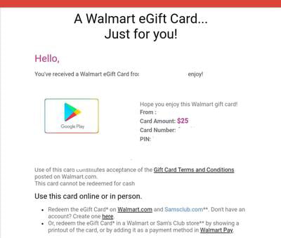 Google Play 100 Email Delivery Limit 2 Codes Per Order Walmart Com Walmart Com