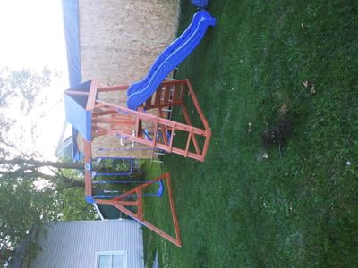 saddlebrook wooden swing set