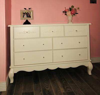 evolur aurora dresser pink Customer reviews for Evolur Aurora 7-Drawer Double Dresser in Pink Pearl,  Spacious Drawers