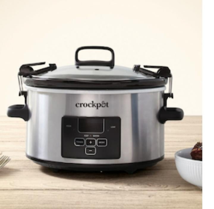 Crock-Pot 4 Quart Travel Proof Cook and Carry Programmable Slow Cooker with Locking  Lid, Convenient Handles, and Digital Display, Stainless Steel in 2023