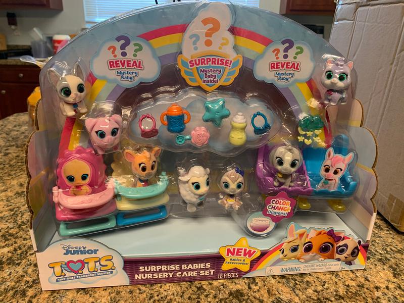 Disney Junior T.O.T.S. Surprise Babies Nursery Care Set, 18 pieces,  Officially Licensed Kids Toys for Ages 3 Up, Gifts and Presents