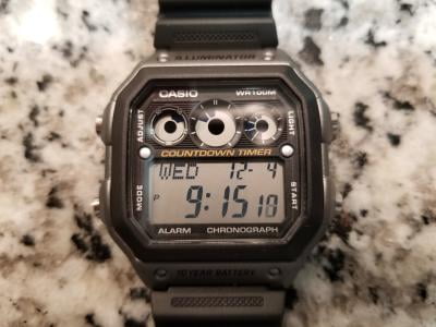 Casio Men's World Time Multifunction Watch AE1200WH-1CV 