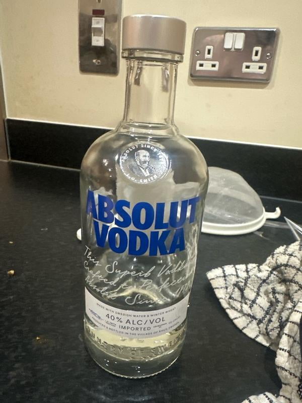 Absolut Original Vodka, 750 mL Bottle, 40% ABV, Swedish-made