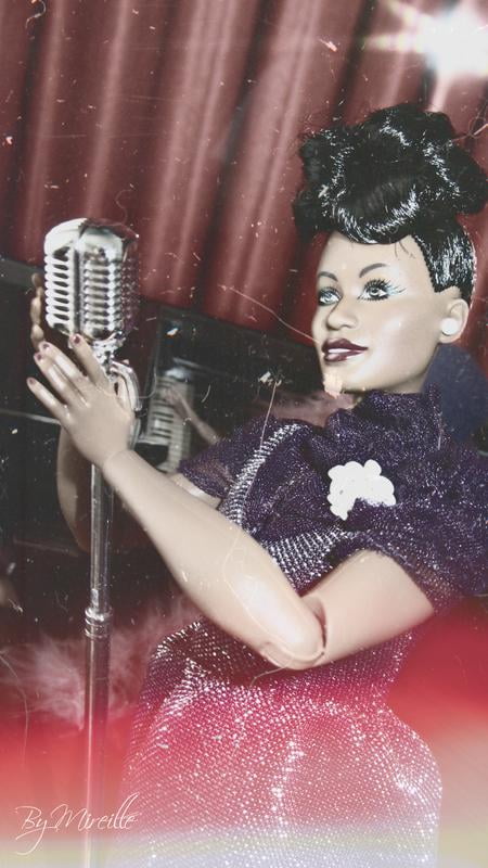 Barbie Inspiring Women Series Ella Fitzgerald Collectible Microphone Certificate Authenticity