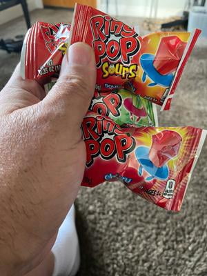 Ring Pop, Holiday Lollipops, Sour Cherry, Watermelon, and Cherry