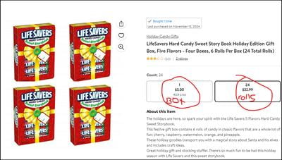 LifeSavers Christmas Storybook Hard Candy Gift Box - 5 Flavors, 24