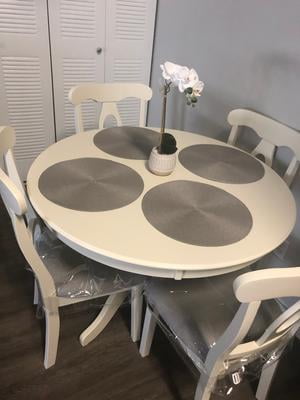 Angel Line 5 Piece Lindsey Dining Set White Walmart Com Walmart Com
