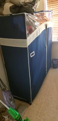 Rubbermaid Portable Garment Closet 60 In Navy Walmart Com