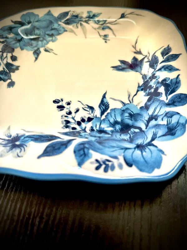 The Pioneer Woman Delilah Stoneware Salad Plate, Blue, 8.25 Inch