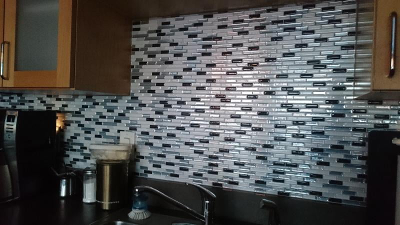 Smart Tiles Mosaik Muretto Brina 10 20 X 9 L Stick Wall Smart Tiles Mosaik Muretto Brina 10 20 X 9 L Stick Wall Tile In Charcoal White Stone Blue Com