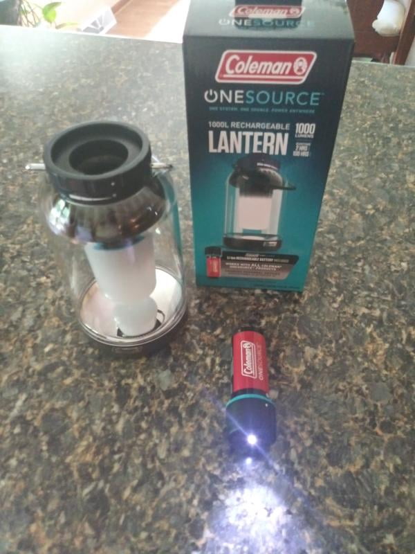 Coleman OneSource 1000 Lumens LED Lantern & Rechargeable Lithium