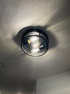 VIOLOEMI 2-Pack Farmhouse Flush Mount Ceiling Light – Industrial Round Metal Lamp For Hallway, Kitchen, Bedroom (Bulbs Not Included)