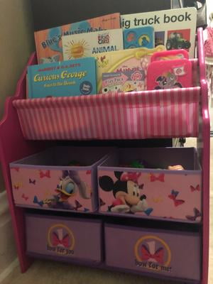 minnie mouse book and toy organizer
