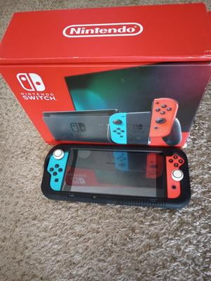 Nintendo Switch - OLED Model with Neon Red & Neon Blue Joy-Con