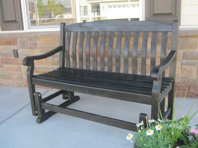 Better homes & gardens cheap delahey outdoor glider bench dark