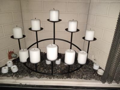 Southern Enterprises 10 Candle Candelabra Black Walmart Com