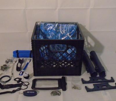 Mossy Oak 24 Piece Kayak Storage Crate with Dry Bag, Fishing