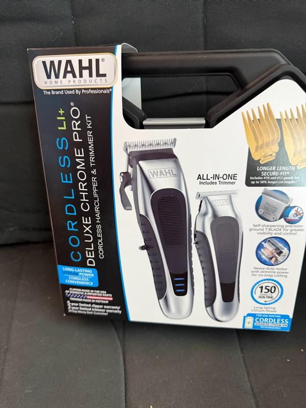 Wahl LI+ Deluxe Chrome Pro Cordless Hair Clippers & Beard Trimmer