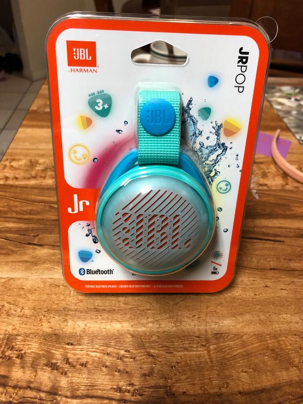 JBL Jr Pop Waterproof Portable Wireless Bluetooth Speaker with Strap  Designed for Kids, Wireless Blu