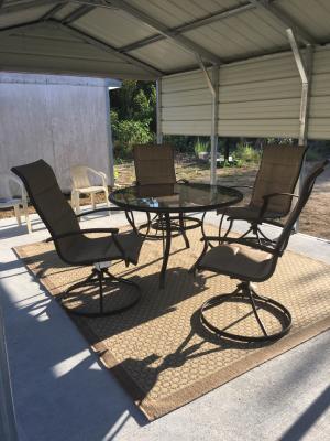 Mainstays Highland Knolls 5 Pieces Outdoor Patio Dining Set Tan Walmart Com Walmart Com