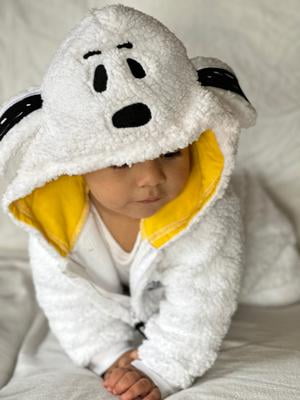SNOOPY ブルゾン PEANUTS Woodstock Snoopy Cozy Sherpa Zip Up Cosplay Coverall