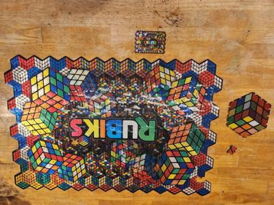 Rubik's Puzzle impossible ; produit original ; puzzle lenticulaire cube à changement de couleur 3 x 3 pour enfants à partir de 8 ans (E8069