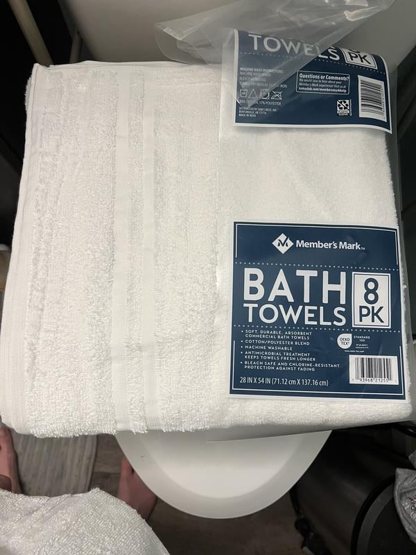Member's Mark Hotel Premier Collection 100% Cotton Luxury Bath Towel, White