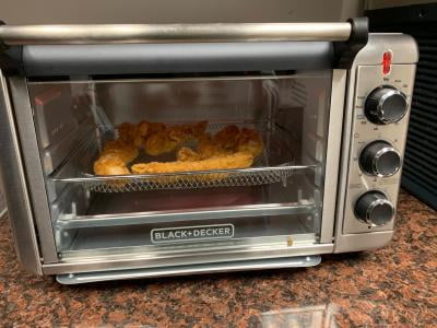  BLACK+DECKER TO3265XSSD Extra Wide Crisp 'N Bake Air Fry  Toaster Oven, Silver: Home & Kitchen