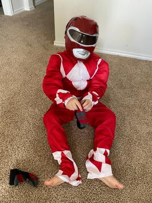 Power Rangers Red Ranger Mighty Morphin Muscle Costume for Toddlers 