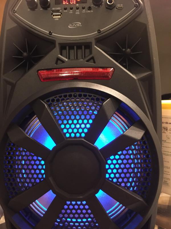 ilive portable bluetooth tailgate speaker