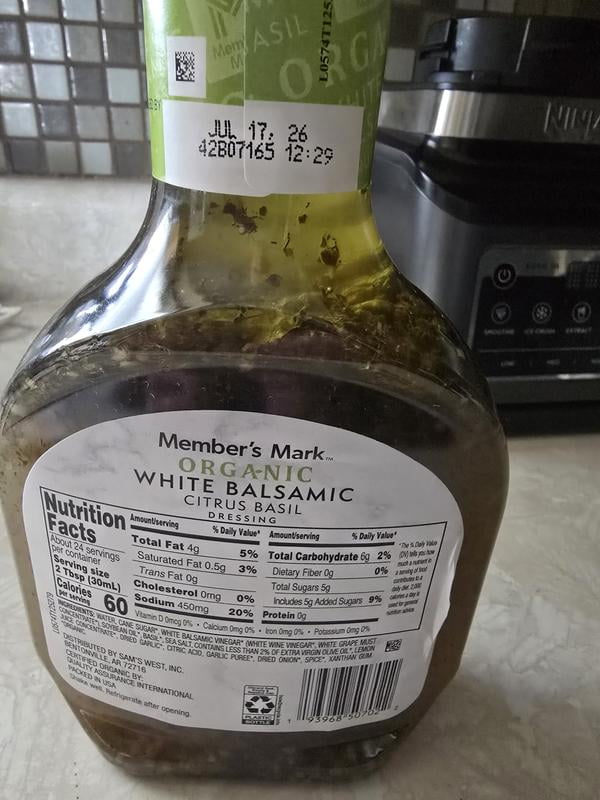 sam's club white balsamic dressing Customer reviews for Member's Mark Organic White Balsamic Vinaigrette, 24  oz., 2 pk