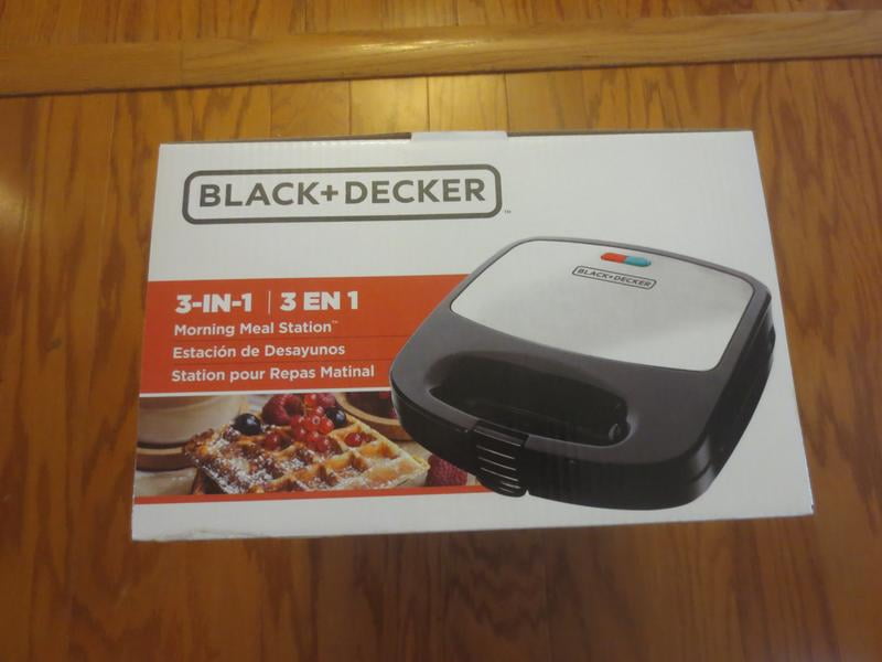 Black & Decker 220 volts Sandwich Maker with Grill and Waffle Maker  TS2090-B5 750 Watts 3 in 1 220V 240 Volts 50 hz 220-240 VOLTS NOT FOR USA