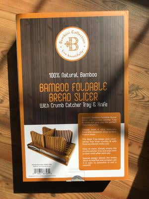 Bamboo Wood Compact Foldable Bread Slicer DBBC10 - The Home Depot