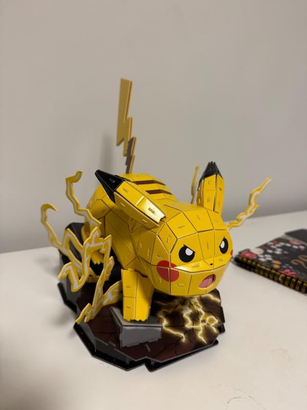 4D Build Puzzle 3D Pokémon – Pikachu 201 Pièces – Maquette Cartonnée 25x30x33 Cm – Sans Colle Ni Outils – Cadeau Adulte Et Enfant Dès 12 Ans