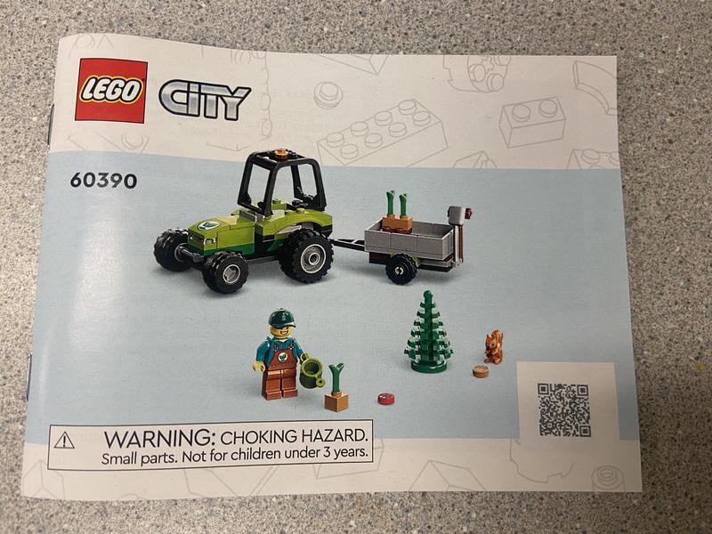 LEGO, City Park Tractor and Trailer Toy Farm Vehicle 60390