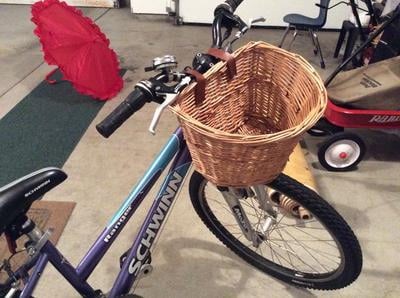 prosource style front handlebar wicker bike bicycle basket