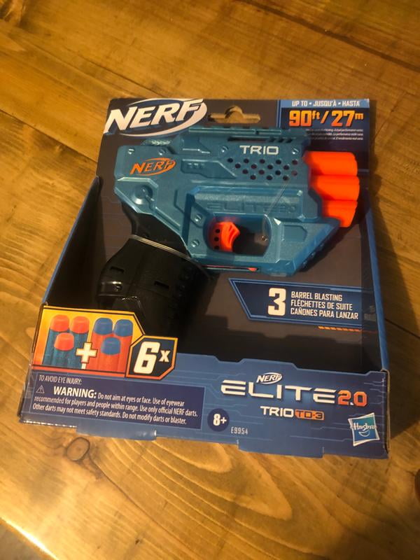 Nerf Elite 2.0 Trio SD-3, Includes 6 Official Nerf Darts, Walmart